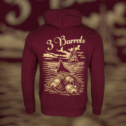 3 Barrels Burgundy Hoody