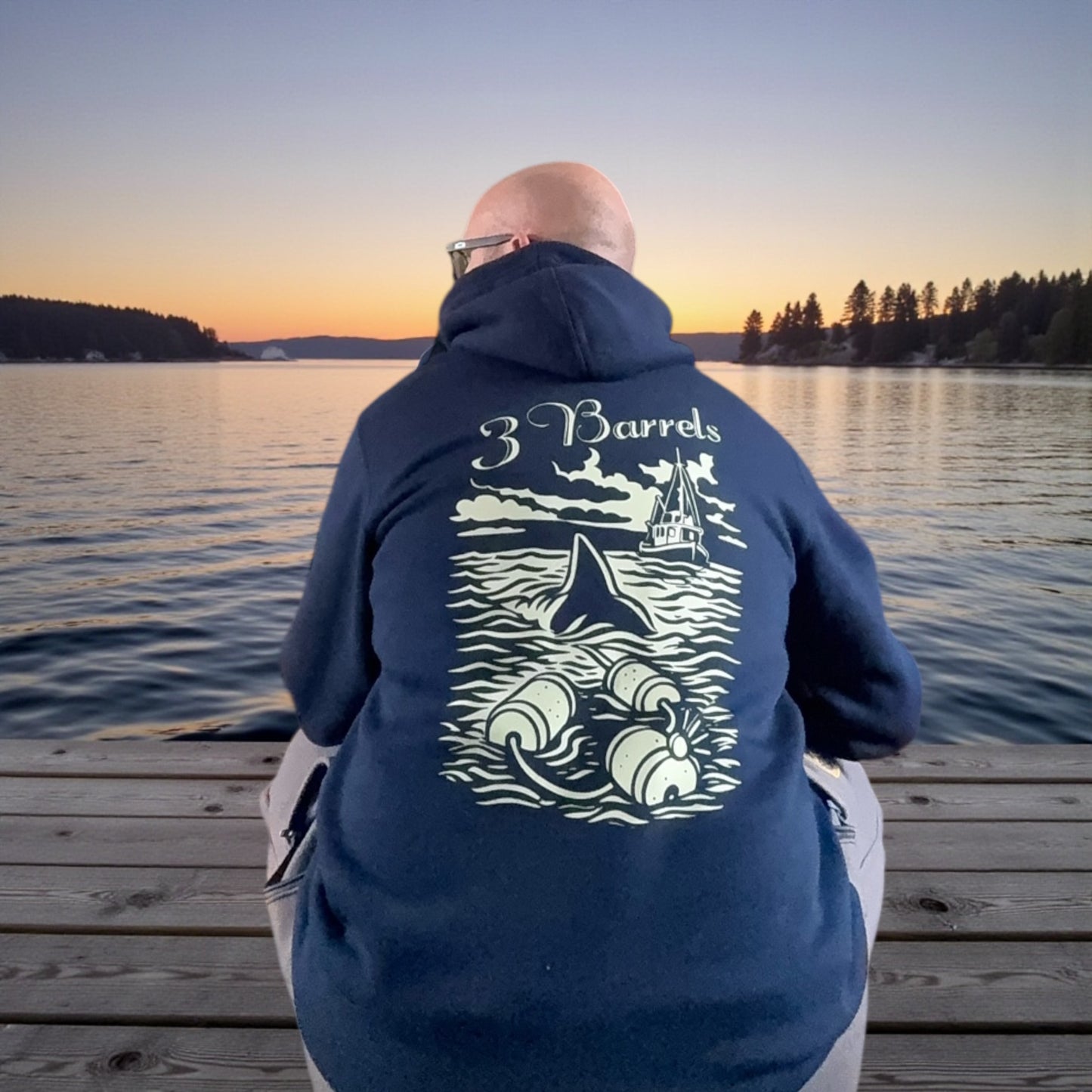 3 Barrels Blue Hoody