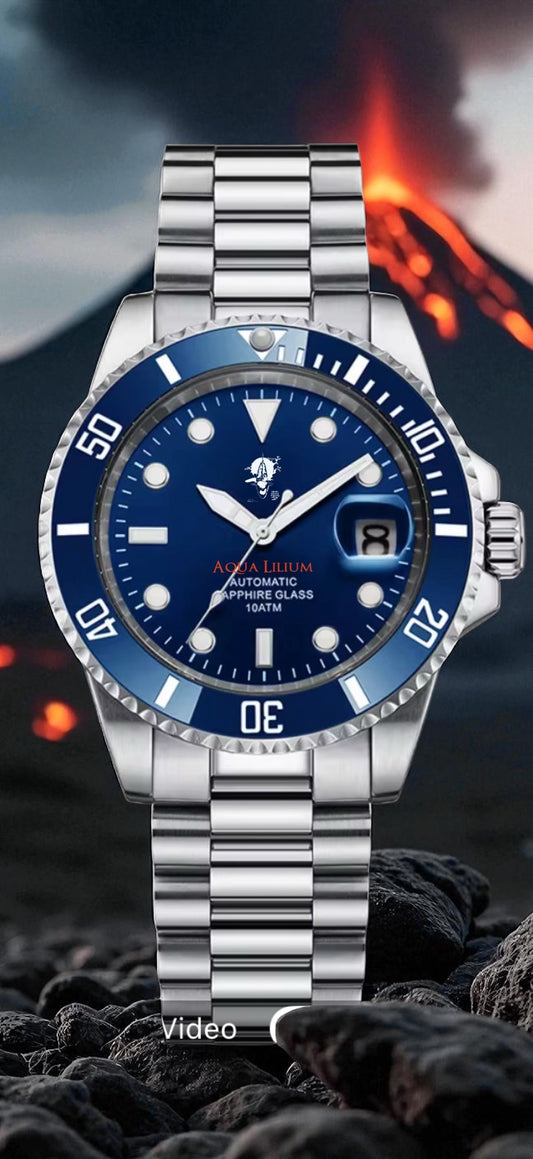 Aqua Lilium Sonic Blue automatic watch limited edition