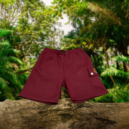 Burgundy Cargo Shorts