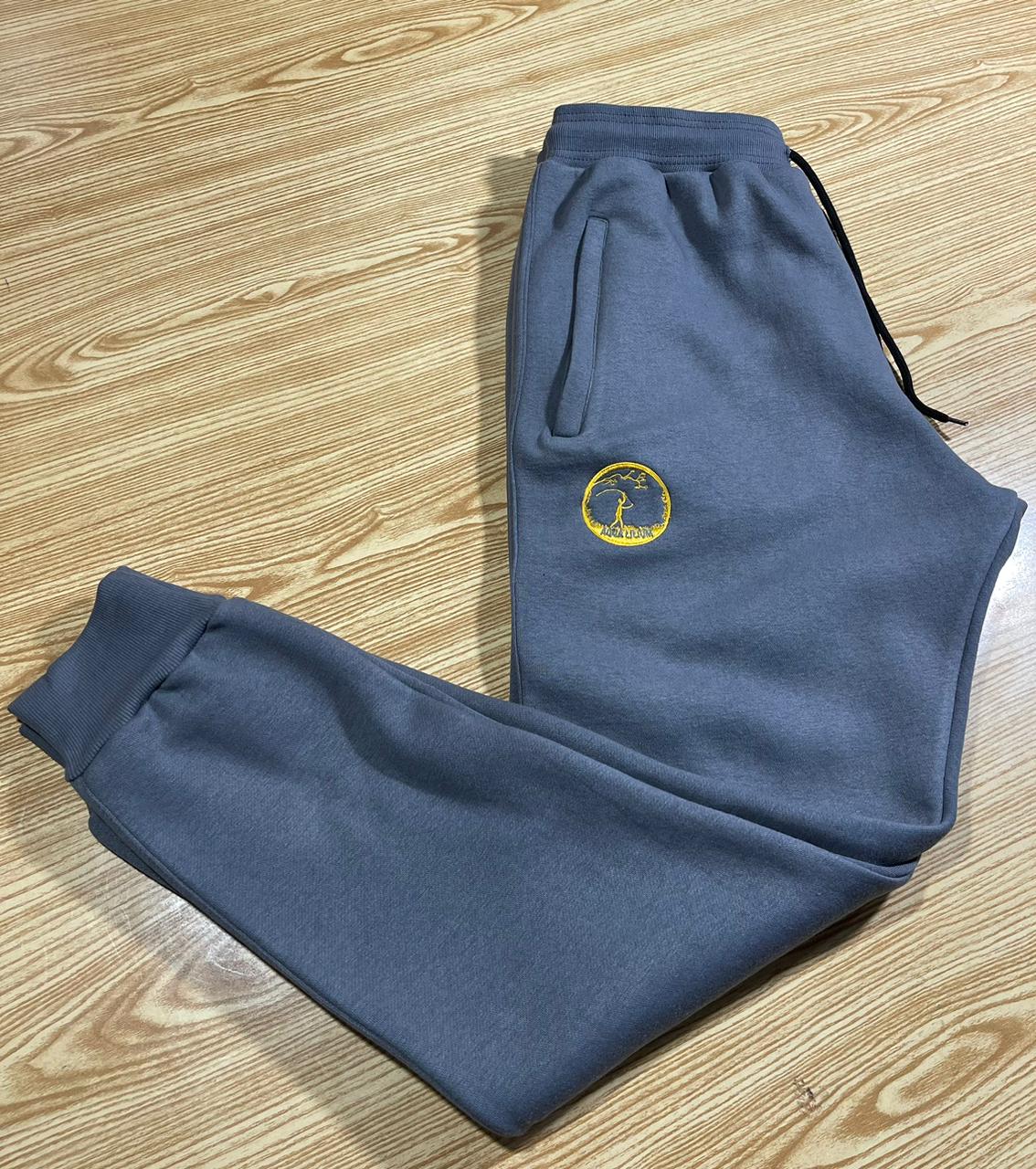 Grey Joggers Gold Logo